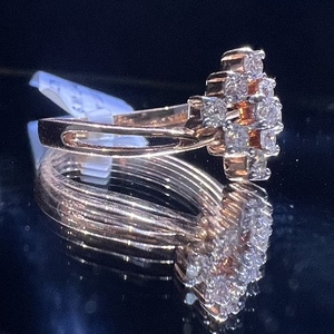 แหวนเพชรทอง14K 18K สุดหรูสำหรับผู้หญิงดีไซน์เครื่องประดับแท้ - Product Image 5