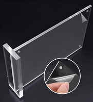 Support magnétique en acrylique poli diamant Honyard, présentoir de menu en T transparent de qualité supérieure pour la publicité de détail de luxe