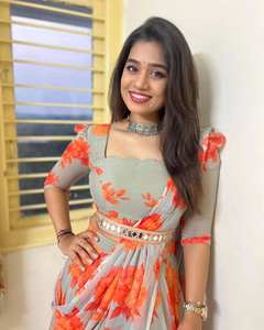 Hermoso patrón de flores Lehenga Saree colección Faux Georgette tela con impresión Digital para mujer ropa de fiesta - Product Image 2