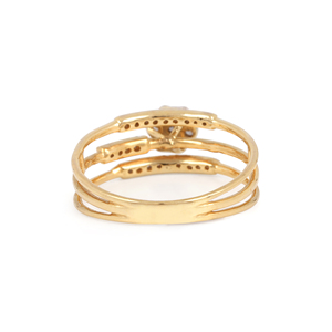 Anillo de Diamantes Auténticos con Incrustaciones, Oro Amarillo Sólido de 14K, Gemco International AROS-2297, Diseño Vintage, Certificado IGI, Regalo para Ser Querido/a - Product Image 4
