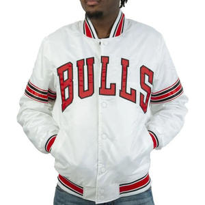 Veste de baseball en satin à panneaux personnalisés avec logos brodés, veste universitaire bombardier de sport unisexe pour hommes et femmes - Product Image 4