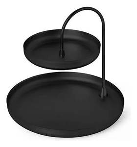 Support en fer noir de forme ronde de style vintage pour des utilisations polyvalentes pour le présentoir décoratif en métal de table à la maison - Product Image 6