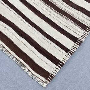 2.5x9.1 ft Vintage Kilim Rug, Turkish Rug, <b>Brown</b> Plants & trees <b>Wool</b> Rug - Product Image 4