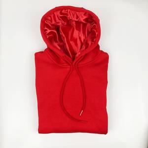 Sweat-shirt à capuche en molleton 100% coton, écologique, sur mesure, rose uni, bordeaux, coupe régulière, imprimé hivernal - Product Image 4