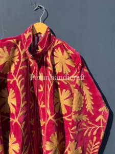 เสื้อแจ็คเก็ตผ้ากำมะหยี่ลายซูซานีสำหรับผู้หญิง เย็บมือ สไตล์โบฮีเมียน ฮิปปี้ เหมาะสำหรับงานปาร์ตี้ มีกระเป๋าสองข้าง - Product Image 2