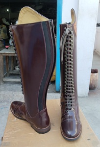 Botas de Montar de Diseño en Cuero Genuino, Cómodas y Duraderas, Estilo Ecuestre Occidental con Cremallera YKK y Suela de TPR - Product Image 4