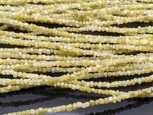 Cuentas de diamantes amarillos LUSTRE de 15 pulgadas de largo, Rondelle personalizado, joyería de diamantes naturales sin cortar, certificado por terceros, perfecto - Product Image 5