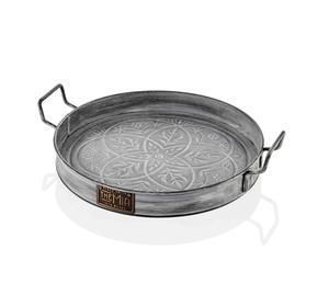 Bandeja para servir rectangular Bandeja decorativa de metal Plato para servir Plato Asas de metal de hierro galvanizado para bebidas Bar Centro de mesa - Product Image 3