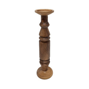 Acacia Wooden <b>Candle</b> Pillar Holder Brown Finished For Home And Christmas Tabletop Lighting Decoration Handmade <b>Bulk</b> - Product Image 4