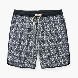 2025 Premium Quality Men's Sporty Shorts From Pakistan Breathable Black Geo Anchor Printed Athletic Fit - Product Image 1