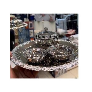 Servidor de tuercas de puré de hierro de madera de diseño estándar, Juego de 2 servidores de tuercas de forma redonda para uso en bodas y fiestas - Product Image 2