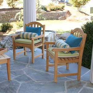 Fauteuil en bois de teck massif pour jardin meubles de salle à manger d'extérieur Patio sièges publics Application d'atelier matériau en rotin - Product Image 6