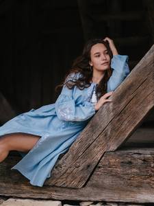 20224 última túnica bordada traje tradicional ucraniano para mujer elegante blanco bordado ucraniano ropa de fiesta vestido largo - Product Image 6