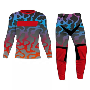 Uniformes de Equipo de Ciclismo de Montaña Estilo Motocross Sublimados en Poliéster Personalizables de Venta Caliente, Ropa Deportiva de Carreras de Motocross Transpirable de Secado Rápido - Product Image 1