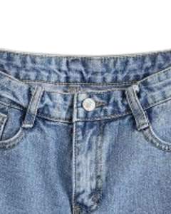 Blue Denim Lace Trim Shorts <b>Women</b> Summer High <b>Waist</b> Casual Flower Embroidery Distressed <b>Jean</b> Shorts Trendy Fashion Wear - Product Image 5
