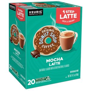 The Original Donut Shop Mocha One-Step Latte, dosette de café individuelle K-Cup, café aromatisé, 20 unités - Product Image 1