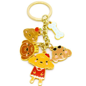Llaveros Personalizados de Aleación de Zinc con Diseño de Perro Adorable, Estilo Vintage, de Dibujos Animados, de Moda, Giratorios y con Esmalte Suave - Product Image 2