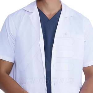 Factory Direct Sale High Quality Lightweight 100% Cotton Unisex Customizable Scrub Lab <b>Coat</b> Hospital Uniforms - Product Image 4