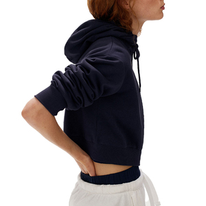 Bulk Full <b>Zip</b> <b>up</b> Pullover Hoodie Gym Sportswear Women's Tracksuit Top <b>Cropped</b> Hoodie Custom Embroidery Logo Design Hoodie - Product Image 2