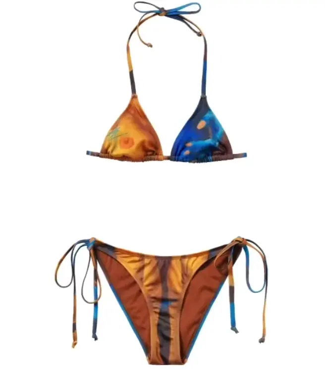Mayo artı ölçekli kadınlar seksi Bikini 2024 yaz yeni stil artı boyutu mayo Bikini plaj kıyafeti kadınlar yüzme mayo