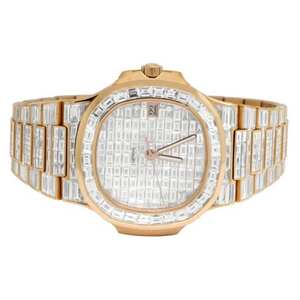 Customized <b>Watch</b> for Accepted Automatic Baguette Cut Lab Grown Diamond Round <b>Case</b> Shape Luxury <b>Watch</b> From Men's - Product Image 1