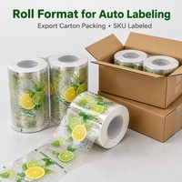 Étiquettes personnalisées transparentes en PET pour bouteilles de boissons, autocollantes, imperméables, en rouleau, impression numérique UV, effet sans étiquette
