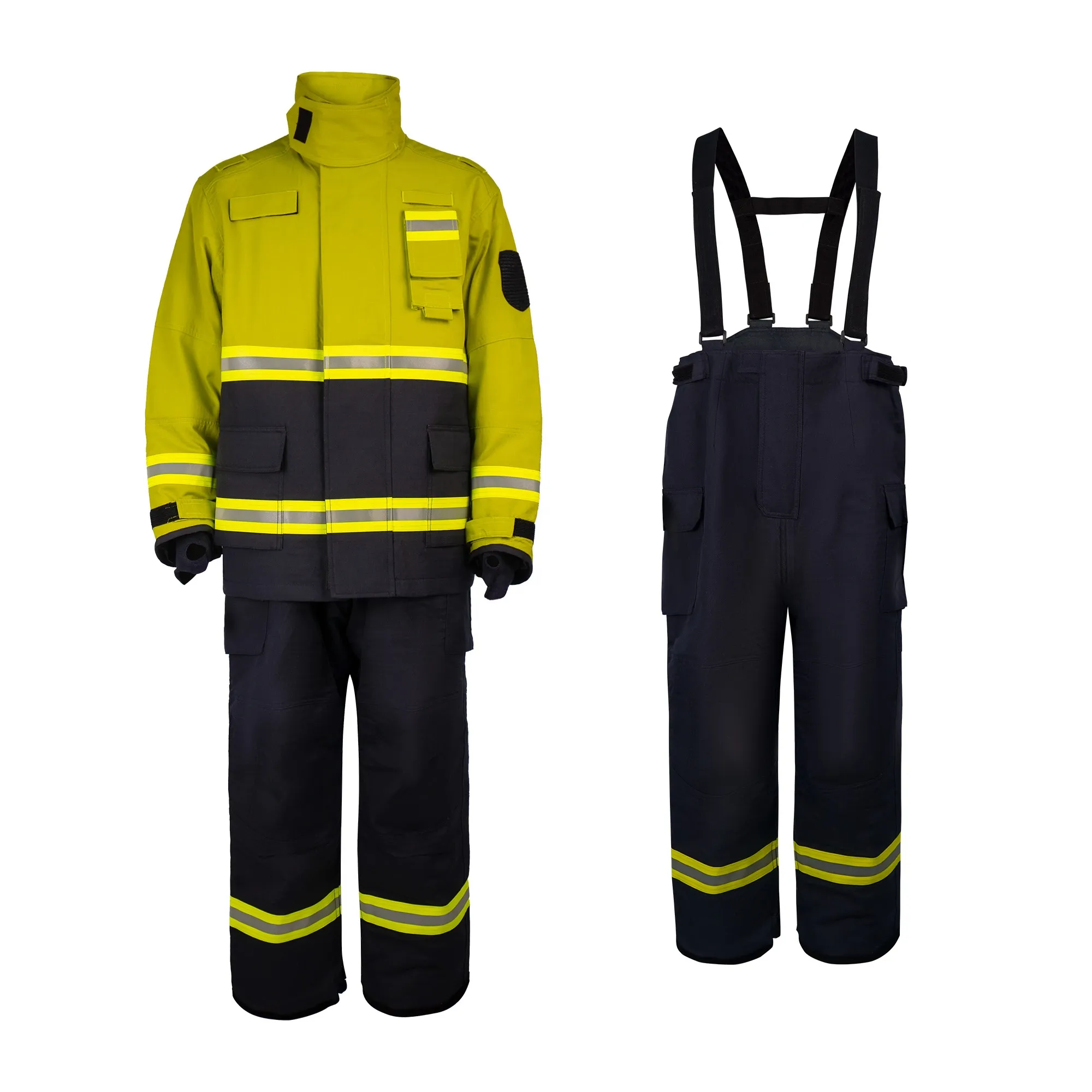 Fabricantes de roupas baratas personalizados de alta qualidade uniformes de trabalhadores de fábrica uniforme de combate a incêndio para homens atacado personalizado