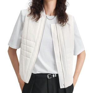 Hot Sale Customizable <b>Women's</b> Winter Waterproof Canvas Puffer <b>Vest</b> Warm Padded Outerwear Fashion Stylish - Product Image 1