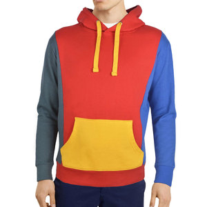 OEM hombres nuevo estilo Casual Color sólido bloque algodón polar sudaderas con capucha 330 GSM peso pesado tela gruesa para otoño cuello con capucha - Product Image 1