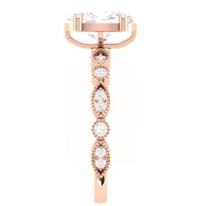 Anillo de Compromiso Elegante para Mujer con Diamante Ovalado de 2 Quilates Cultivado en Laboratorio, Oro de 14K, Certificado IGI, Joyería para Bodas y Fiestas - Product Image 2