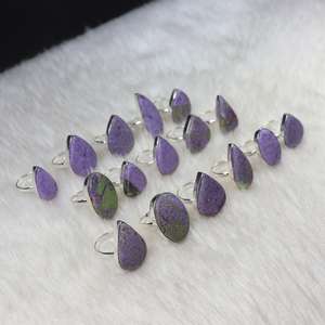 Anillo fino de mujer al por mayor increíble cabujón Stichtite púrpura en plata de ley 925 fabricantes de joyas de piedras preciosas - Product Image 4