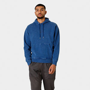 Sudadera con capucha de invierno bordada personalizada 2024 para hombres y mujeres, sudaderas con capucha térmicas Vintage lavadas con ácido de alta calidad - Product Image 2