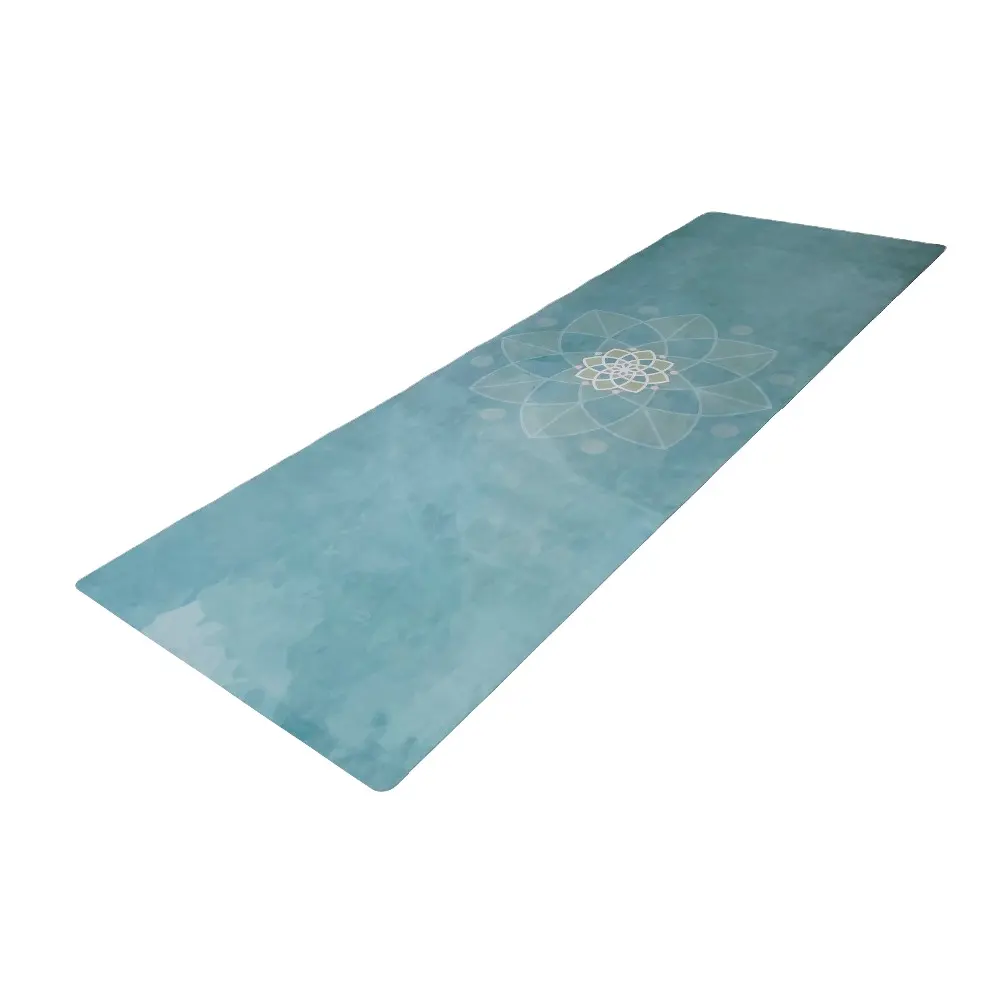 Custom Foldable Eco-friendly Digital Sustainable Printed Suede Soft Natural Rubber Yoga Mat Gym Digital Printed Pattern Logo