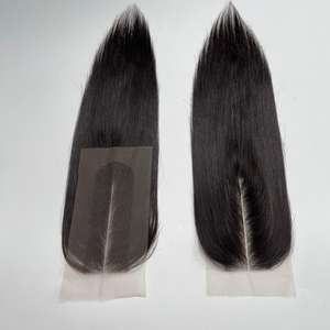 Grande vente maintenant!! Extension de cheveux vietnamiens fermeture frontale HD dentelle suisse personnaliser toutes les tailles combiner avec Genius trame prêt à expédier - Product Image 5