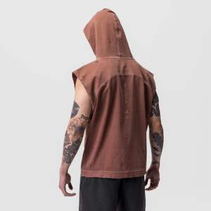 Camiseta sin mangas de gimnasio con capucha para hombre de alto rendimiento: ideal para culturismo, entrenamiento y ropa deportiva en el gimnasio - Product Image 2