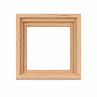 Bingkai Kayu Ek Persegi Ramah Lingkungan Ukuran 10x10" Custom untuk DIY Model Peta 3D, Spesimen Serangga & Pajangan Foto