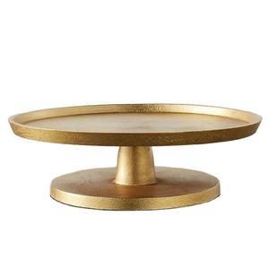Soporte de pastel pequeño chapado en oro de aluminio moderno de lujo para decoración de comedor del hogar Soporte de pastelería de nuevo diseño - Product Image 1