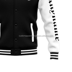 Custom Wool <b>Varsity</b> <b>Jacket</b> with Leather Sleeves Wholesale Unisex Letterman <b>Jacket</b> with Embroidery - Product Image 6