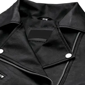 Chaqueta de cuero de piel de oveja XL para mujer, cómodo abrigo de invierno grueso, bolsillo de tela estampado, suministro al por mayor de alta calidad - Product Image 4