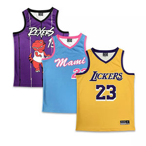 Camiseta de Baloncesto Universitaria de Verano Personalizada por Sublimación, Talla Grande, Camiseta de Baloncesto Retro Estampada, Secado Rápido, Reversible - Product Image 1