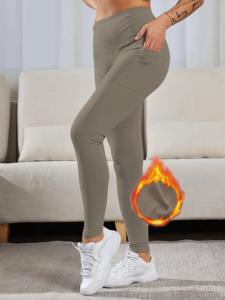 Custom Wholesale Women High Waist Fitness Cropped Leggings Stretchable Capri <b>Tights</b> Gym Workout Pants - Product Image 3