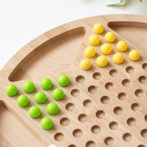 Juego de mesa Mancala Deluxe de 22 pulgadas con tablero de madera maciza natural y piedras de vidrio - Product Image 4