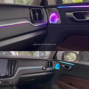 Lumière d'ambiance dédiée XC60 pour <span class=keywords><strong>Volvo</strong></span> XC60 2018-2025, lampe d'ambiance LED 64 couleurs, porte avec haut-parleur, éclairage néon - Product Image 4