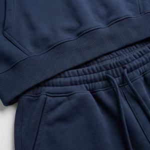 Men 2-Piece Acid Wash Jogger Set <b>Long</b> Sleeve Distressed <b>Hoodie</b> <b>Oversized</b> Fleece Tracksuit Pullover Style Gym Running Wear - Product Image 5