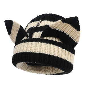 Custom Logo <b>Warm</b> Acrylic Knitted Durable Ski Beanie <b>Hats</b> for Unisex Soft Stretchy Heart Embroidery Beach-Appropriate Winter - Product Image 4