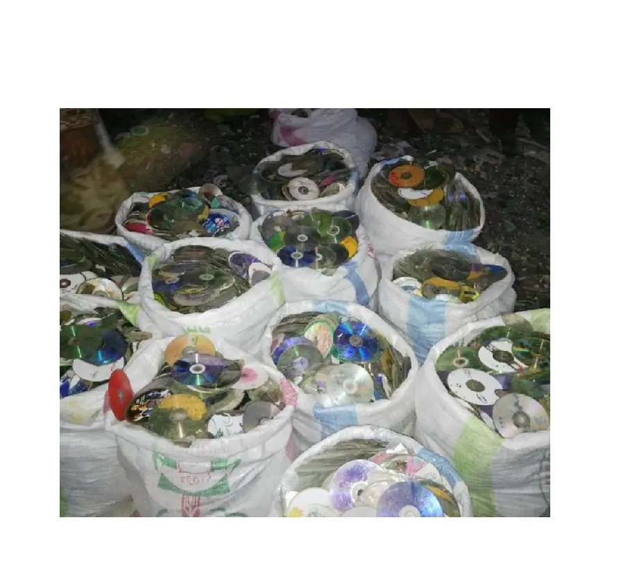 Bulk Quantity PC Bottles Scrap | PC CD and DVD METALIZED AND CLEAR SCRAP