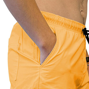 Comfort Men's 340G Heavy Casual Cargo Pocket Shorts Spring Elastic Waistband Drawstring Cargo Shorts Custom Logo Men Shorts - Product Image 3