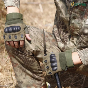 Taktik eldiven taktik sert Knuckle bisiklet motosiklet sürme Anti-Cut eldiven yarım parmak spor savaş eldiven - Product Image 1