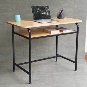 BD68099 100x50cm Rubber Wood Computer Table Modern and Simple Office <b>Desk</b> with <b>Foldable</b> Bookshelf Durable Assembled for Hotels - Product Image 3