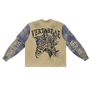 Wholesale 2025 New Double Layer Silk Mesh American Distressed <b>Women</b> <b>Tie</b> <b>Dye</b> Crop Top Slim Long Sleeved Crop <b>T</b>-<b>shirt</b> Custom Logo - Product Image 1